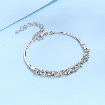 Superb 18K WGP Ideal Cut 4mm 2.7ct D Color High Quality Moissanite Diamonds Tennis Bracelet - The Jewellery Supermarket